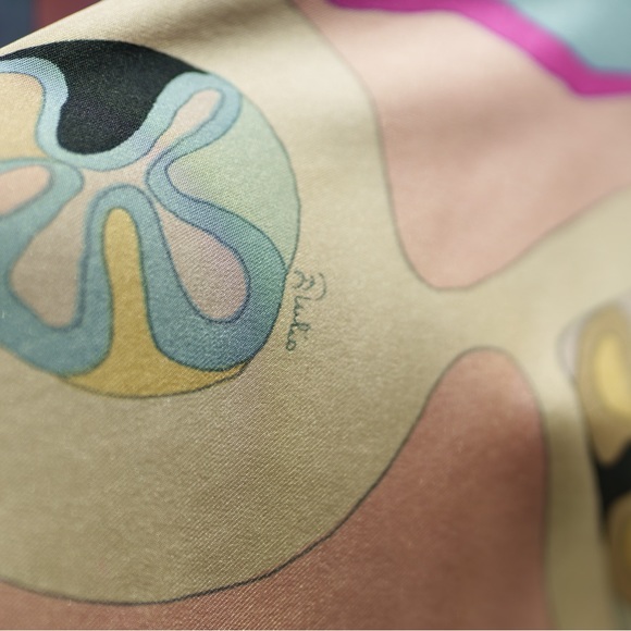 EMILIO PUCCI Vintage Multicolour Psychedelic Long Sleeve Silk Blouse - Picture 5 of 13